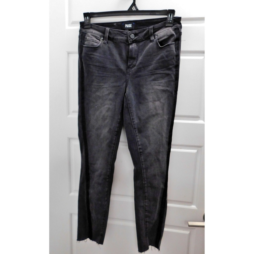 Paige Verdugo Ankle Jeans Raw‎ Hem Black Granite sz 29 NWT
